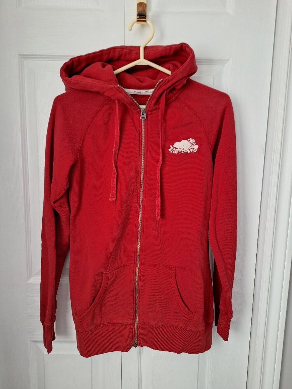 Roots Red Zip Up Kanga Hoodie